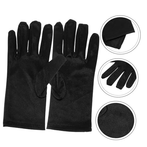 FRCOLOR 1Pair Elegant Satin Evening Gloves for Women Short Prom Wedding Accessories for Dance Performances and Parties Soft Comfortable Fashionable Design4