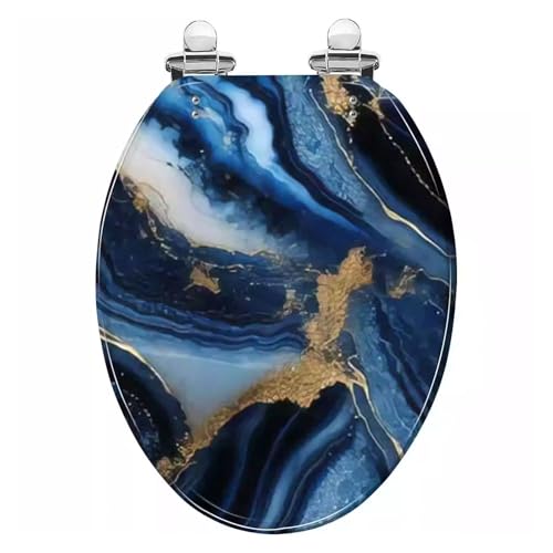 Cammeciso Toilettensitz Aus Kunstharz,WC Sitz Aus Harz Mit Schnellverschluss,Toilettendeckel,Toilettendeckel Mit Absenkautomatik,WC Sitz mit Absenkautomatik,Langsam Soft Close.