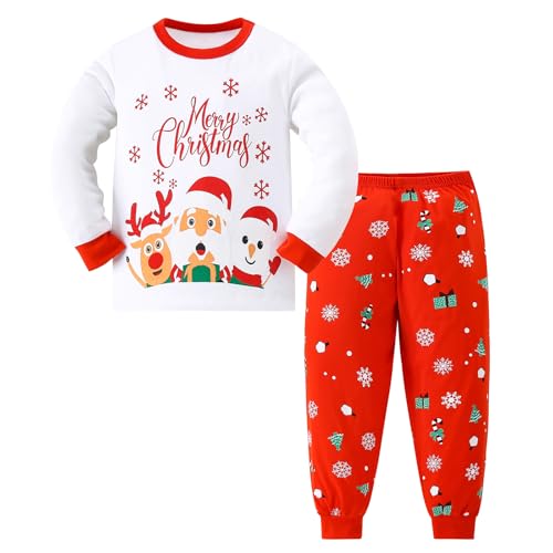 Pilipulu Pijama Navidad Niña Pijamas Navidad Niño Manga Larga Algodón Dos Piezas 11 años