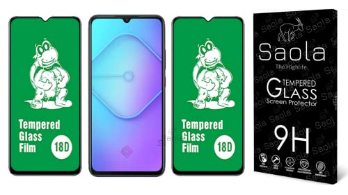 Image of Saola 18D Tempered Glass With Inbuilt AirBag Borders For Vivo S1 (Pack Of 2) with Free Installation Kit. Full screen Coverage - 6.38 inch