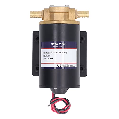 Self Priming Impeller Gear Pump, 4.75Gpm 18Lpm Rubber Base 16.4Ft Lift Self Priming Pump 2900Rpm Stable Performance For Water (Dc24V) #TOP5