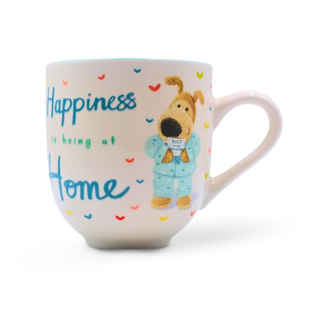 Boofle Mug - Happiness is Home, Multicolour, 11 cm (W) x 11 cm (H)