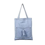  Espeedy Moda Mujer Messenger Bolsos Bolso de Mezclilla Vaqueros Lady Clutches Casual Bolsa de Hombro