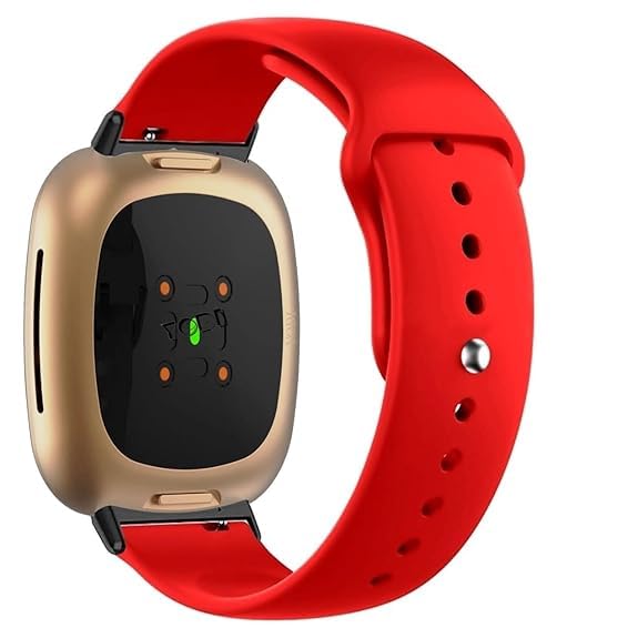 Image of YODI Watch Band Compatible with Fitbit Versa 4 / Fit bit Versa 3 / Fitbit Sense /Sense 2 Band, Soft Replacement Silicone Wristband for Women Flexible Waterproof Sport Watch Strap for Men Large