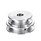 TuToy Aluminiumlegierung Doppelrille 60 \U0026 50 Mm Riemenscheibe 8-20 Mm Feste Bohrung Riemenscheibe Für Motorwelle 10 Mm Riemen - 10 Mm