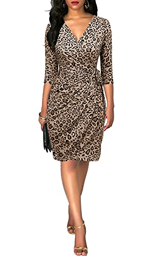 image for Berydress Wedding Guest Dresses for Women Faux Wrap Dresses Sexy V-Nec