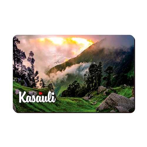 Image of Elegant Fridge Magnet with Themes |Rectangular Size Refrigerator Magnet with Magnetic Rubber Back | Pack of 1, 8.6cm X 5.4cm (Kasauli)