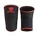 Elbow Sleeves 5mm (1 Pair) - High Performance Elbow Sleeve Support for Weightlifting, Weight Training & Powerlifting - Best Compression Straps - for Men and Women (Large, Black/Red)