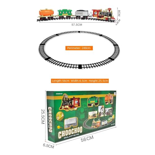 Image of Kidoyz Choo Choo Classic Train Set Toy | Battery-Operated Steam Train with Real Smoke, Light & Sound | Easy Track Assembly | Educational Toy for Kids, Boys & Girls