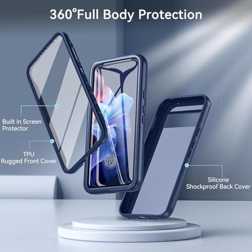 Coque Pixel 8a antichoc 360 avec protège-écran bleu robuste Oil-pixel8a - 2
