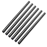 6 Pack Round Acetal Copolymer Rods - 1/4 -Inch Diameter and 12-Inch Length Opaque Black Acetal Copolymer Rods （POM-C） Standard Tolerance Perfect for Non-Marring Fixtures