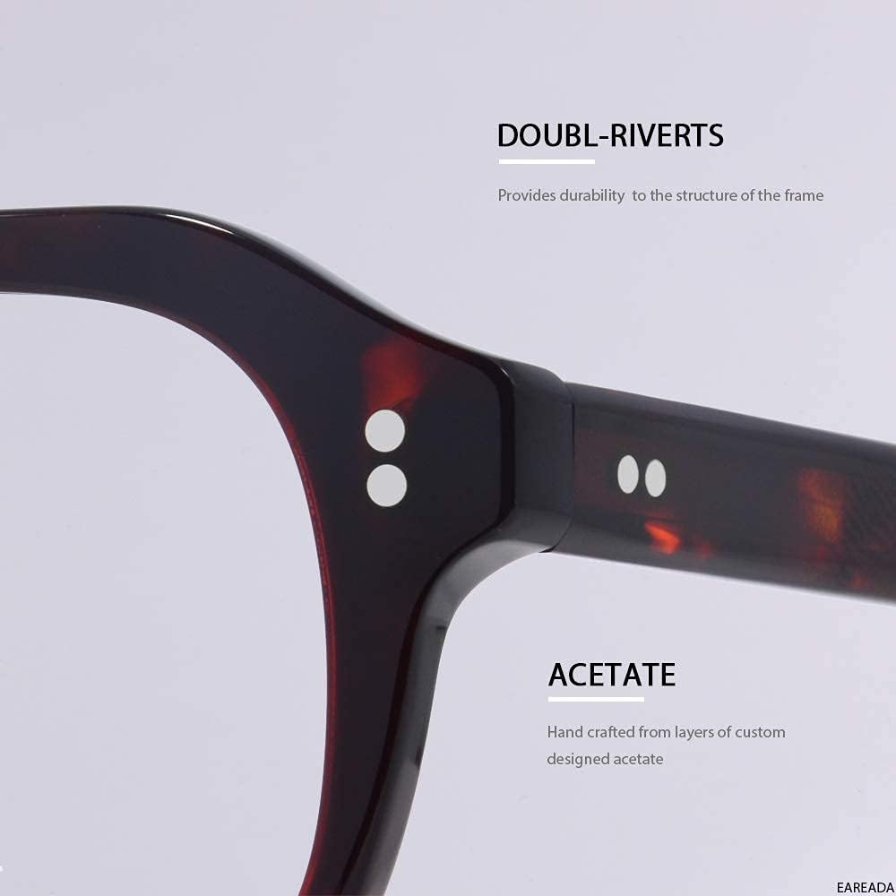 Men Vintage Aviator Eyeglasses Kingsmen Glasses MPO848DTO Acetate Frames Clear Lens Glasses… Red Tortoise Frame image 3 of 5 B08BJKDHMS