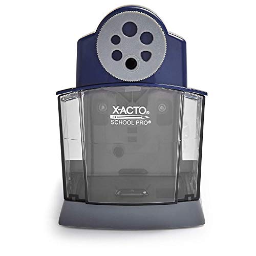 X-Acto School Pro Classroom Electric Pencil Sharpener, Blue, 1 Count (1670) (Limited Edition)