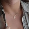 TseenYi Moon Pendant Necklace Chain Tiny Gold Star Choker Necklace Boho Chain Necklace Jewelry for women and Girls (Gold) #5