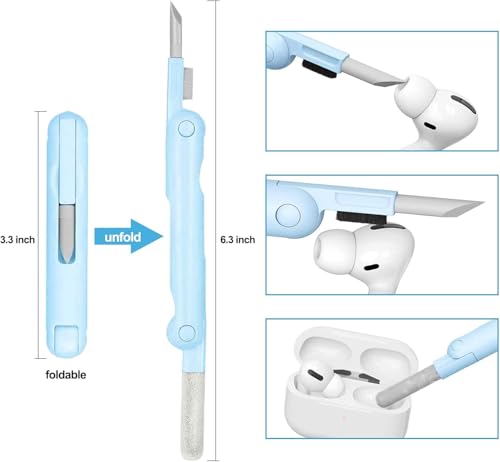 Image of Cerlink 7 in 1 Electronic Cleaner kit, Cleaning Kit for Monitor Keyboard Airpods MacBook iPad iPhone iPod, Screen Dust Brush Including Soft Sweep, Swipe, Airpod Cleaner Pen