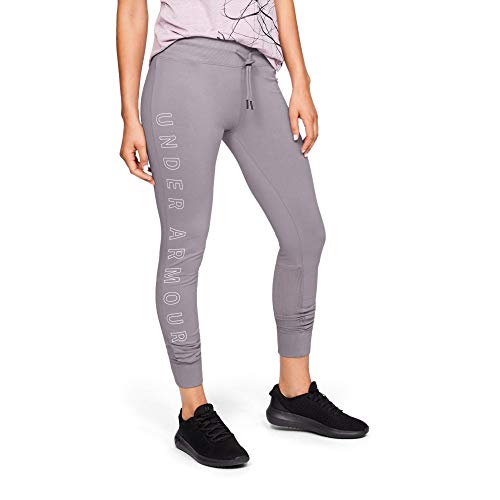 Under Armour Women's Favorite Jogger, Tetra Gray (015)/Onyx White, Large