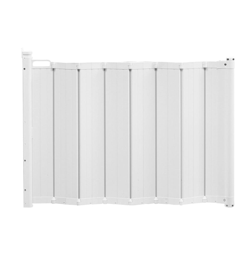 Safetots Automatisches Faltbares Einziehbares Babygitter, 55cm - 113.5cm, Schwarz, Faltbares Treppenschutzgitter, Einziehbares Sicherheitsgitter