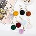 Fashion Keychain for Women, Cute Heart Bling Key Chain Accessories Pom Pom for Backpack