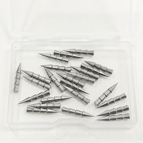 25Pcs Tungsten Nail Weights for Bass Fishing-Sinkers Bass Fishing- Insert Sinkers for Fishing Lures, Neko Rig and Wacky Rig (1/16 oz (25 per Pack))