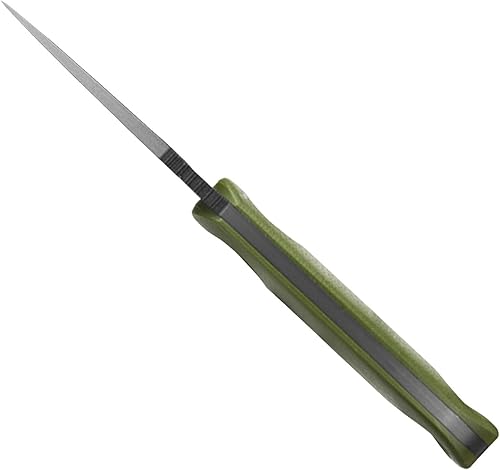 Miniatura 6 de TONIFE Runer - Cuchillo de cuello fijo con vaina y cordón, cuchillo Edc de hoja de espiga completa de 1.85 pulgadas para exteriores (verde + gris
