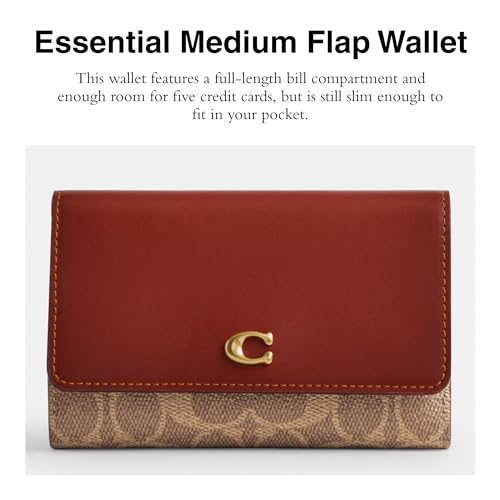 Coach Coated Canvas Signature Essential Medium Flap Wallet2