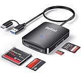 USB 3.0 SD Kartenleser, Beikell Highspeed 4 in 1 USB/USB-C auf SD/TF/CF/MS Kartenlesegerät Speicherkartenleser mit Parallelem Zugriff auf 4 Slots für SD/CF/MS/Micro SD/SDHC/SDXC/Micro SDHC/Micro SDXC