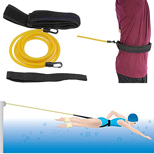 Swim Training Belts- Swim Tether Stationary Swimming, Swim Harness Static Swimming Belt, Swim