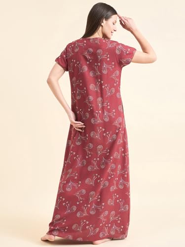 Image of Sweet Dreams Women's Cotton Maxi Casual Regular Night Dress