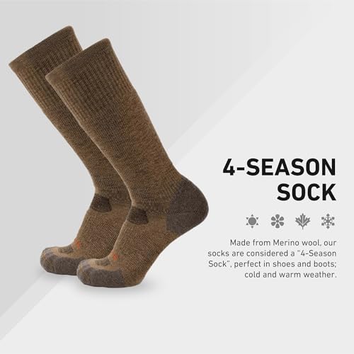 GRIP6 Wool Boot Socks - Merino Wool Socks Made in The USA - Lightweight Wool Hiking Socks - Warm Boot Socks for Men and Women4