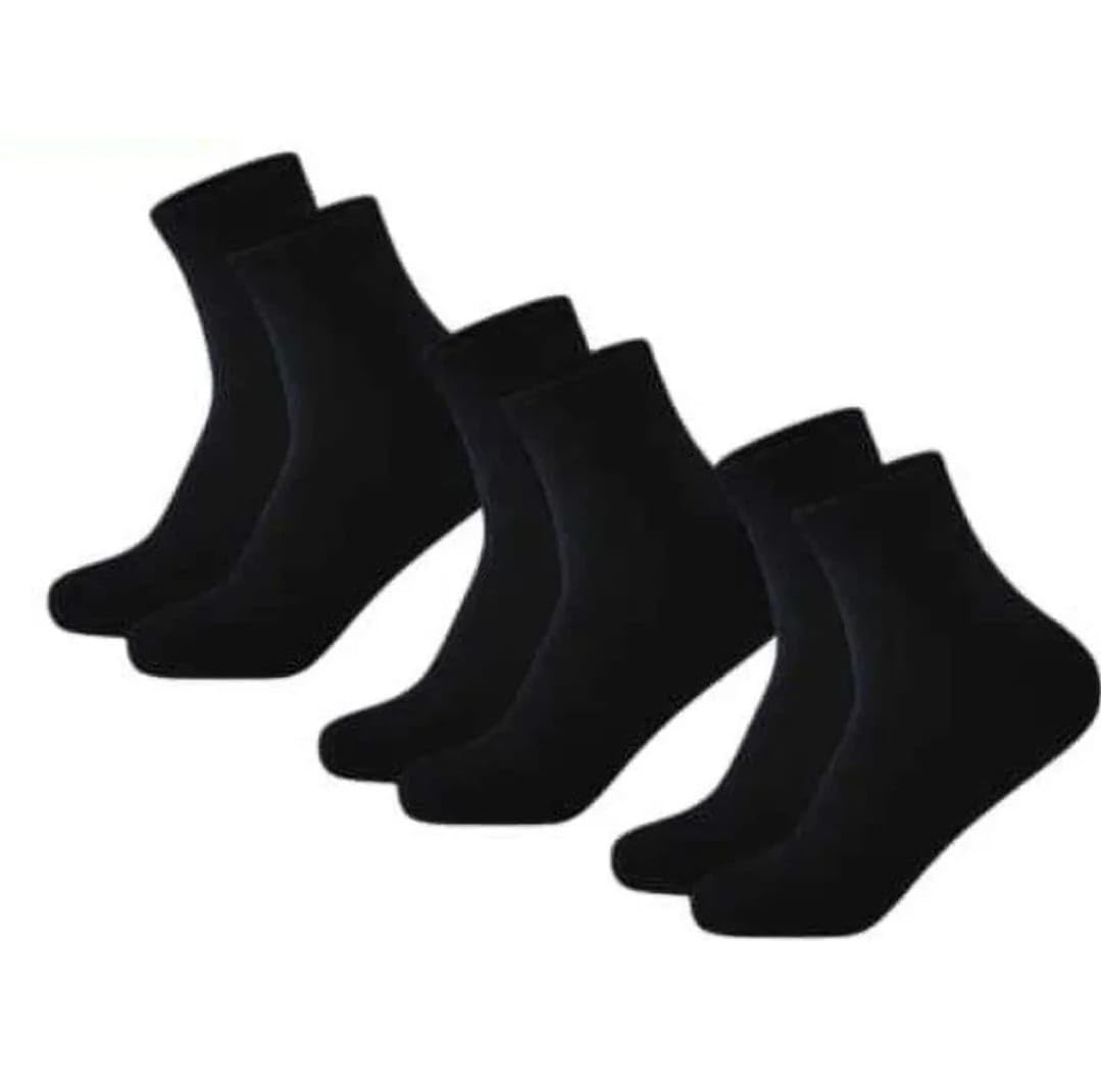 AKSHINE Unisex Plain Black Socks Pack of 4 &12 Pairs | Soft Cotton Blend Crew Length Socks | Breathable, Stretchable & Comfortable for Daily, Casual and Office Wear-picture-34