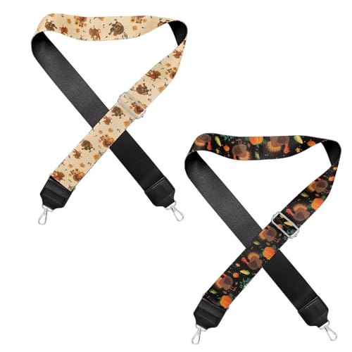 Image of Jeiento Replacement Shoulder Strap,2 Piece Set Guitar Style Handbag Crossbody Strap Adjustable Guitar Straps for Women Girls