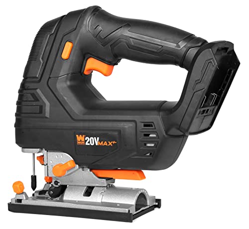 Image of WEN Cordless Jigsaw, Brushless with Variable Speed, 20V Max 4.0 Ah Lithium Ion Battery and Charger (20667)