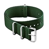 Archer Watch Straps - Correas de Reloj Estilo NATO Clásico de Nailon (Verde Bosque, 20mm)