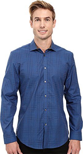 Calvin Klein Men's Linen Cotton Slub Long Sleeve Button Down Shirt