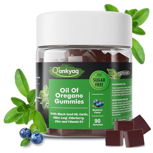 Oregano Oil + Black Seed Oil Gummies for Adults & Kids Sugar-Free 90 Cts