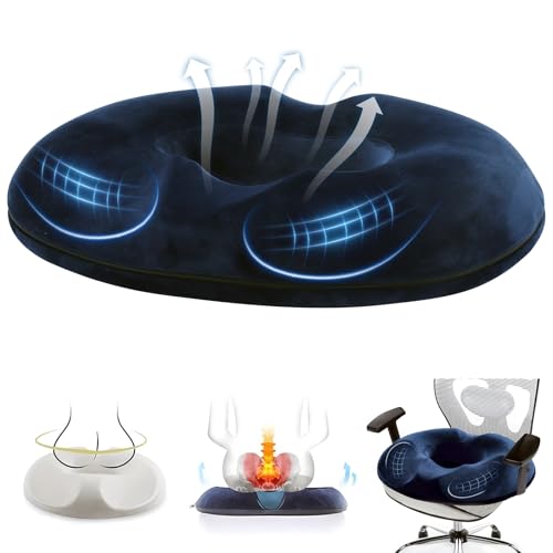Consejos para Comprar Cojines para espalderas y sillas del mes. 46 Cojín de Asiento para Oficina, Cojin para Hemorroides de Espuma Memoria, Cojin para Coxis y Ciatica Lumbar con Diseño Ergonómico, Cojines para Silla de Oficina Asientos de Casa,...