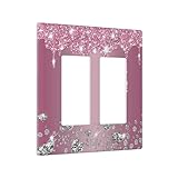 Sparkling Diamonds - Cubiertas de interruptor de luz decorativas únicas de doble salida para placa de pared, placa frontal eléctrica GFCI para decoración de dormitorio
