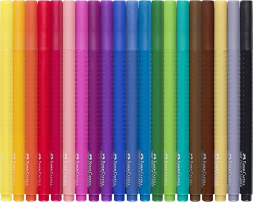 Faber-Castell Grip Color Markers - 20 Washable Fineline Markers #TOP2