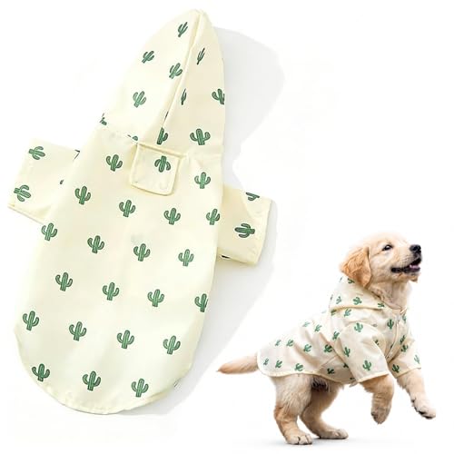 ZUWIJEQ manteaux imperméables pour chiens, manteau pluie chien avec capuche, imperméables pour chiots avec trou pour laisse,veste de pluie pour animaux de...