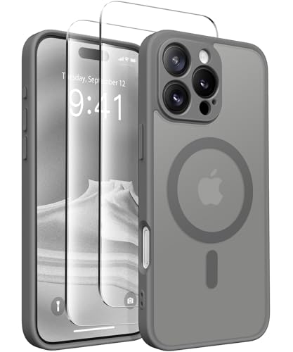 Coque iPhone 16 Pro Max magnétique avec protection caméra intégrée translucide