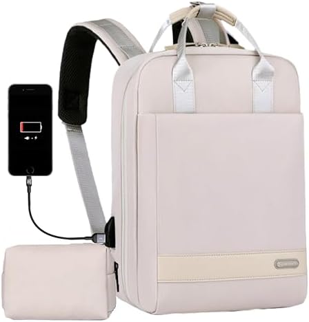 Laptop Backpack with USB Charging Port, Water Resistant Travellin...