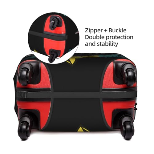 Vintage Rose Bahamas Bahamian Flag Universal Stretch Suitcase Cover Carry On Luggage Sleeve Anti Scratch Travel Baggage Protector for Unisex Women Travel Small4