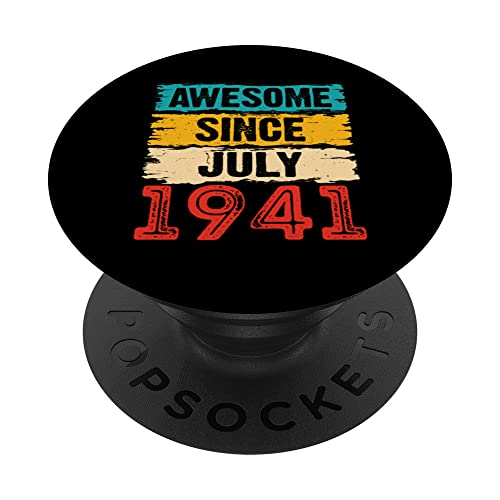 Regalos de cumpleaños 82 años impresionantes desde julio de 1941 PopSockets PopGrip Intercambiable