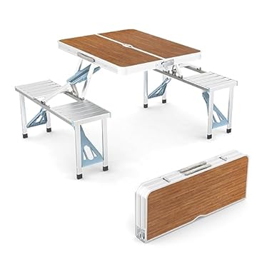 portable picnic table with umbrella