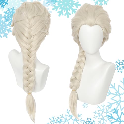 CWENDANER Parrucca lunga ondulata, da principessa, per tutti i giorni, Halloween, Carnevale