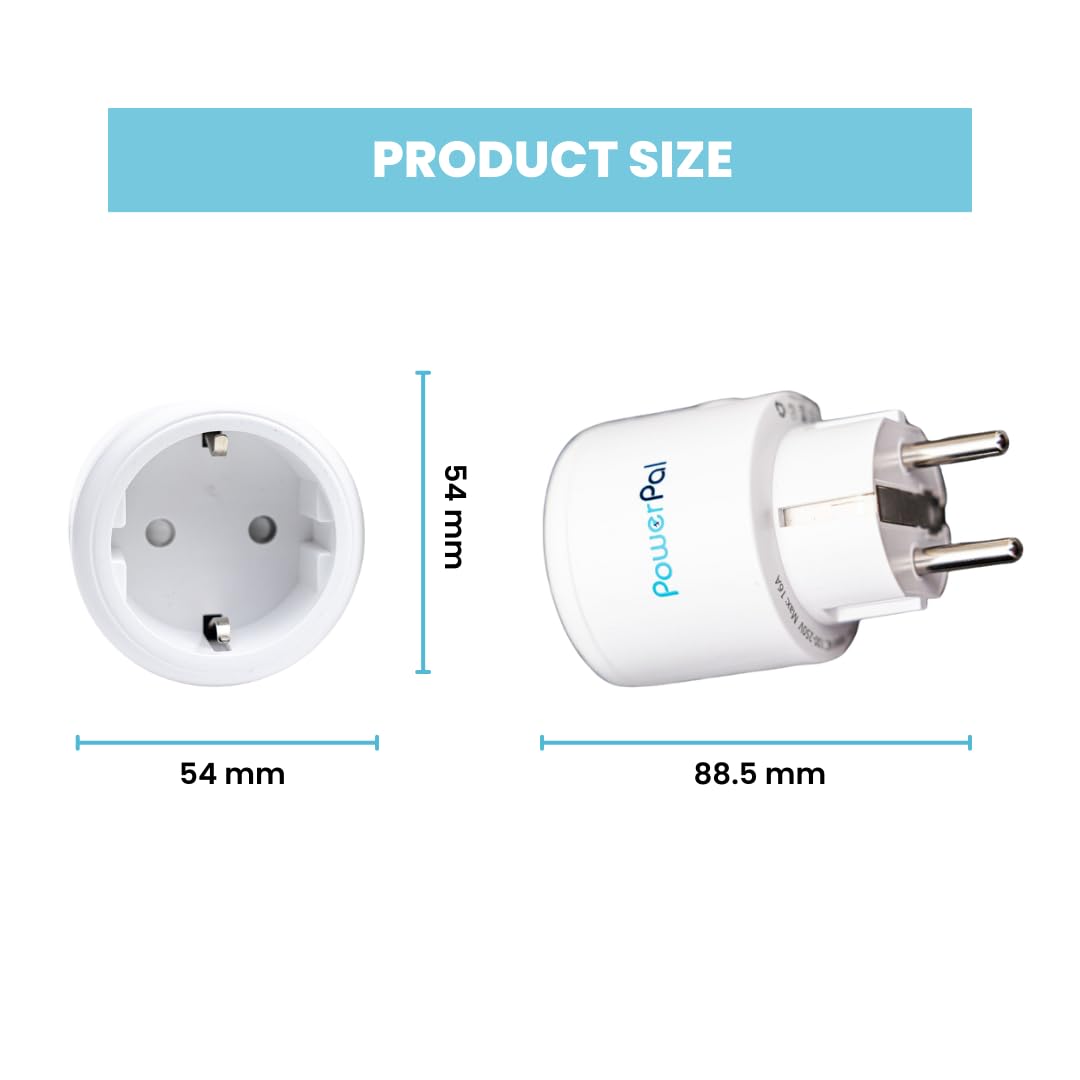 Power Monitoring Gerät Pal: Smart Plug mit Text- oder E-Mail-Benachrichtigungen für Strom innerhalb des Standorts und angeschlossene Geräte