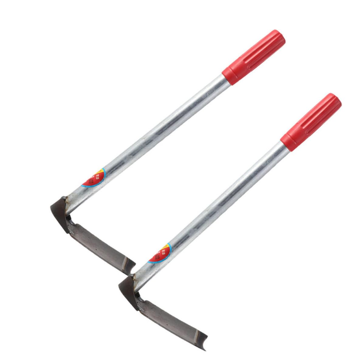 2 Pièces Houe de Jardin Manuelle, Houe Forgée, Acier Inoxydable, Rouge, pour Bonsaï et Sol, Jardinage Domestique, Transplantation de Bonsaï, Ameublissement du Sol et Désherbage