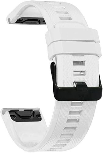 Miniatura 2 de Garmin Fenix 6S - Correa deportiva de silicona compatible con 0.787 in, correa de hebilla negra de liberación rápida