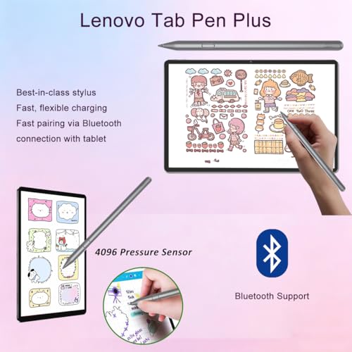 Image of Lenovo Idea Tab Pro AI Android Tablet, 12.7 inch 3K QHD 144Hz Touchscreen, MediaTek Dimensity 8300, 128GB Storage + 128GB SD Card, Tab Pen Plus, 11-Hr Long Battery Life, Lightweight for Student & Gaming