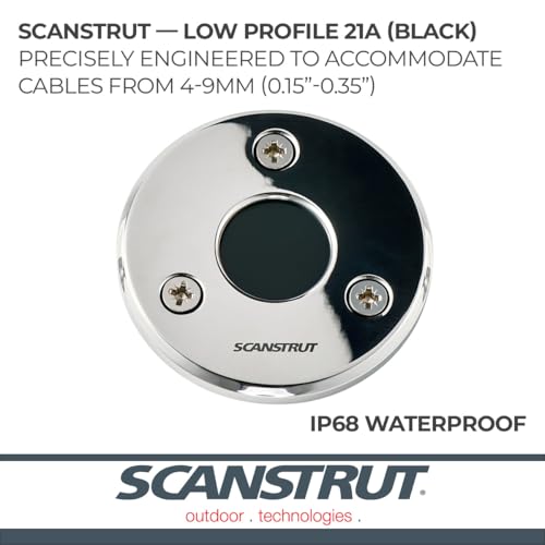 Joint de câble à profil bas Scanstrut argenté 4-9mm pour étanchéité passe-câble bateau